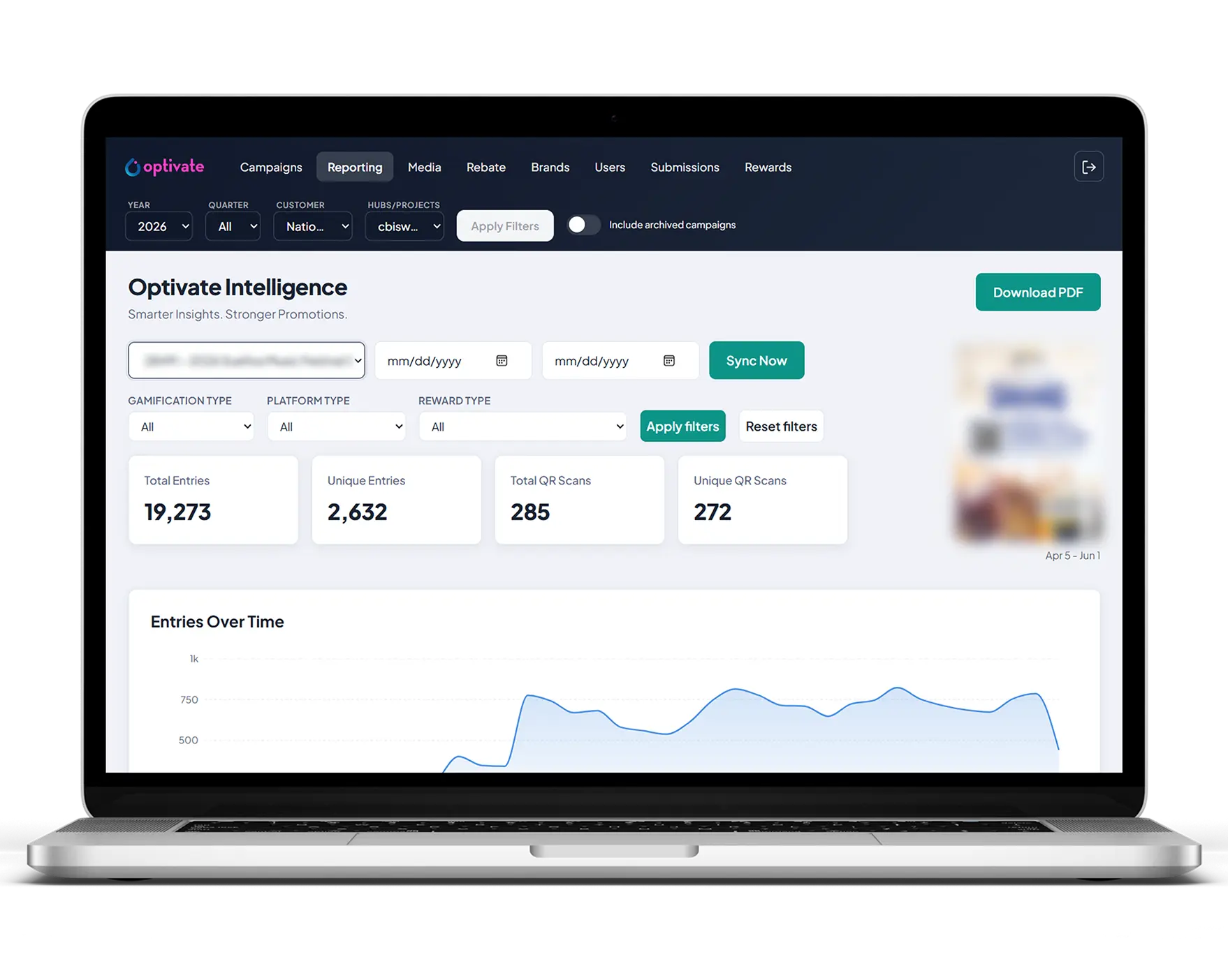 Optivate Intelligence dashboard placeholder